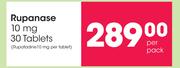 Rupanase 10mg 30 Tablets-Per Pack