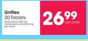 Uniflex 20 Tablets-Per Pack