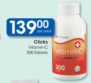 Clicks Vitamin-C 300 Tablets-Per Pack