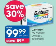 Centrum My Nutrient Omega 3 60 Softgels-Per Pack