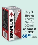 Bioplus Energy Syrups-200ml Each