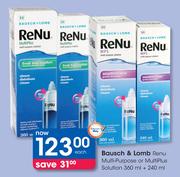 Bausch & Lomb Renu Multi-Purpose Or MultiPlus Solution-360ml + 240ml Each