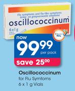 Oscillococcinum For Flu Symtoms Vials-6x1g Per Pack