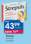 Stripsils 24 Throat Lozenges-Per Pack