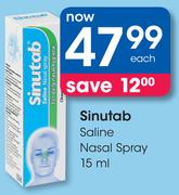 Sinutab Saline Nasal Spray-15ml Each