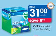Vicks Vaporub Chest Rub-50g Each