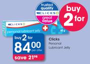 Clicks Personal Lubricant Jelly-For 2 Per Offer
