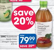 GNC Superfoods Apple Cider Vinegar Organic-473ml Each