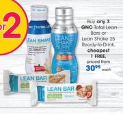GNC Total Lean Bars Or Lean Shake 25 Ready To Drink-Each