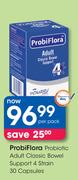 ProbiFlora Probiotic Adult Classic Bowel Support 4 Strain-30 Capsules Per Pack