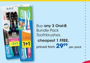 Oral-B Bundle Pack Toothbrushes-Per Pack