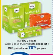 Revite Super B Or Vit-T-Go Products-Per Pack