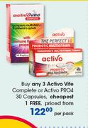 Activo Vite Complete Or Activo PRO4 Capsules-30's Per Pack