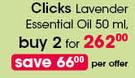 Clicks Lavender Essential Oil-2X50ml