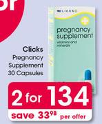 Clicks Pregnancy Supplement Capsules-2X30's