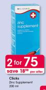 Clicks Zinc Supplement-2X200ml