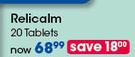 Relicalm 20 Tablets-Per Pack