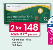 Clicks Milk Thistle Liver Tonic 60 Tablets-For 2