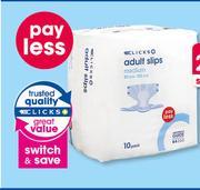 Clicks Pay Less Adult Slips Medium 10 Pack-For 2