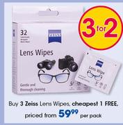 Zeiss Lens Wipes-Per Pack