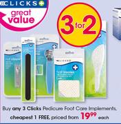 Clicks Pedicure Foot Care Implements-Each