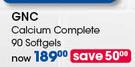 GNC Calcium Complete 90 Softgels-Per Pack