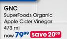 GNC Super Foods Organic Apple Cider Vinegar-473ml Each