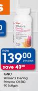 GNC Women's Evening Primrose Oil 500 90 Softgels-Per Pack
