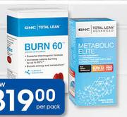 GNC Total Lean Dietary Supplement Burn 60-Per Pack