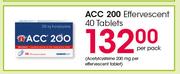 ACC 200 Effervescent Tablets-40's Per Pack