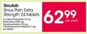 Sinutab Sinus Pain Extra Strength Tablets-24's Per Pack