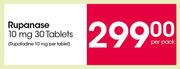 Rupanase 10mg Tablets-30's Per Pack