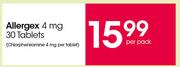 Allergex 4mg Tablets-30's Per Pack