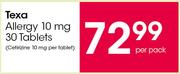 Texa Allergy 10 mg 30 Tablets-Per Pack