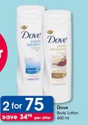 Dove Body Lotion-2x400ml Per Offer