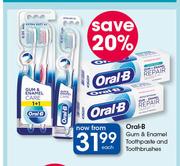 Oral-B Gum And Enamel Toothpaste And Toothbrushes-Each