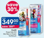 Oral-B Power Kids D12 Star Wars Or Frozen Toothbrush-Each