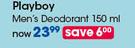 Playboy Men's Deodorant 150ml