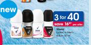 Shield Ladies' Or Men's Roll-On 50ml-For 3 Per Offer