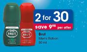 Brut Men's Roll-on 50ml-For 2 Per Offer