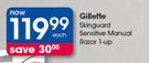 Gillette Skinguard Sensitive Manual Razor 1 Up