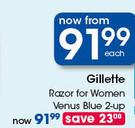 Gillette Razor For Women Venus Blue 2 Up