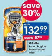 Gillette Fusion Proglide Power Flexball Razor-Each
