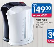 Mellerware 1.7Ltr Cordless Automatic Jug Kettle-Each