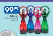 Safeway Battery Operated Mist Fans-Each