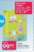 Clicks Made 4 Baby Pants XL 30-Per Nappy