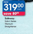 Safeway Salon Series Titanium Straightener-Each