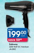 Safeway 2200 Att DC Hairdryer JA2852-Each