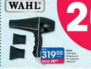 Wahl 2000 Watt Professional AC Hairdryer-Each