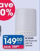 M Stuff LED Bluetooth Light Up Speaker-Each